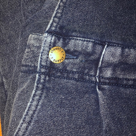 Z Supply XS only THE KNIT DENIM OVERALLS - Picture 4 of 5